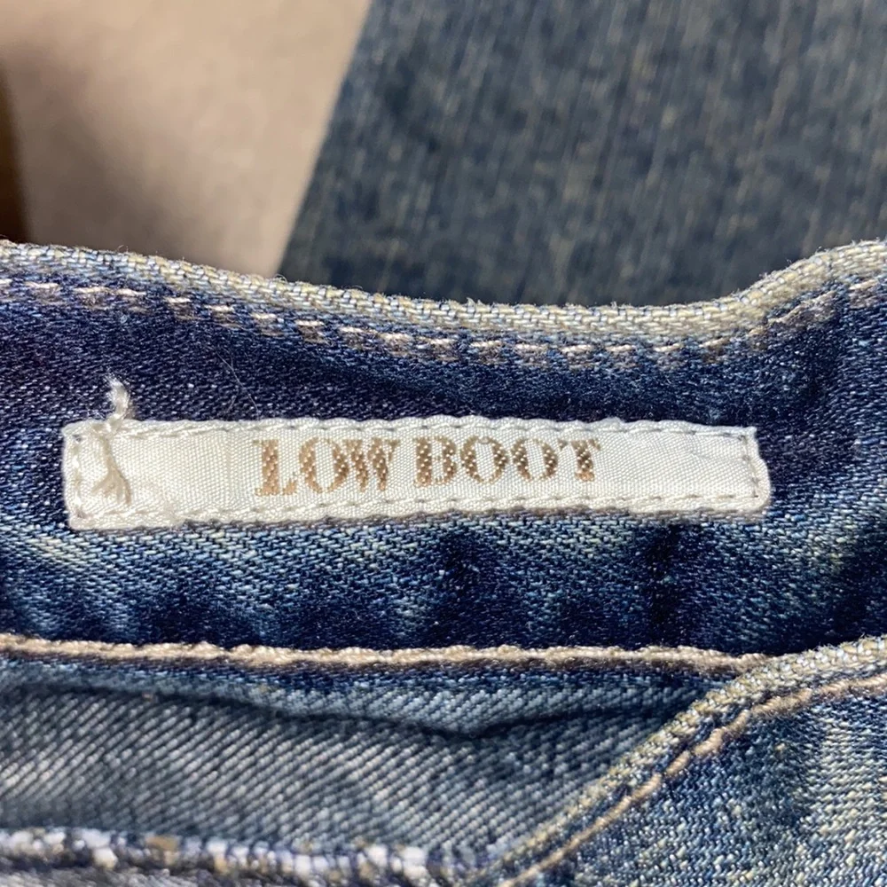 Hollywood The Jean People Size 16 Low Boot Cut Faded Denim Jeans - Picture 3 of 14